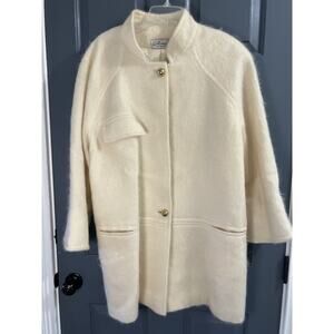 Mayfair Vintage of California Cream Wool/Mohair Blend? Womens Overcoat- XL Read
